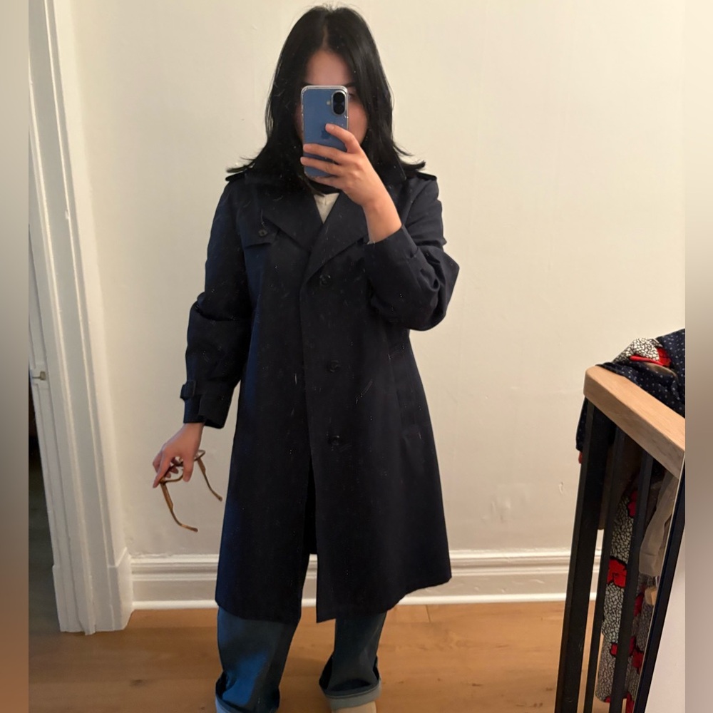 Vintage Imperial Croydon Navy Trench Coat
